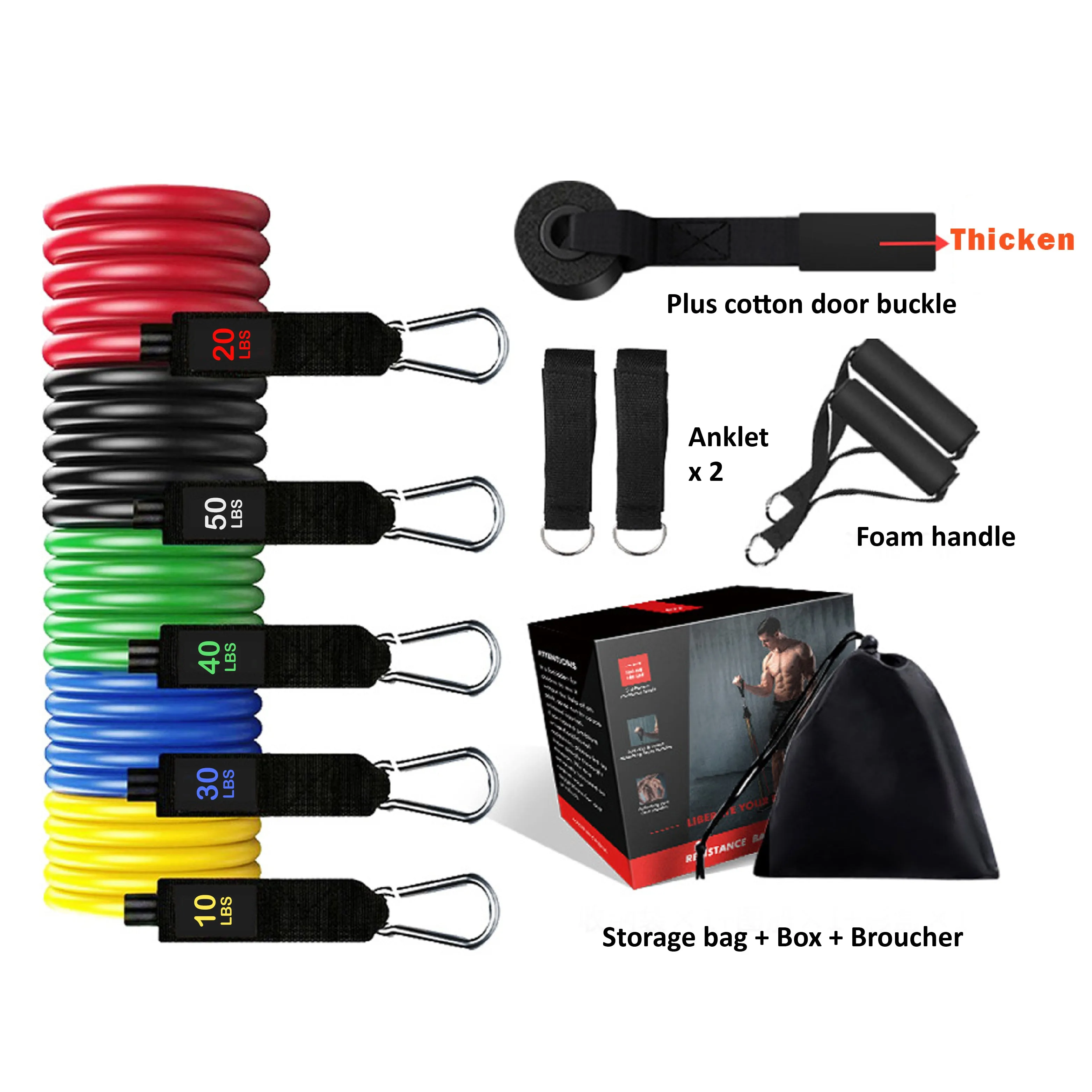 11 PCS Resistance Band Set