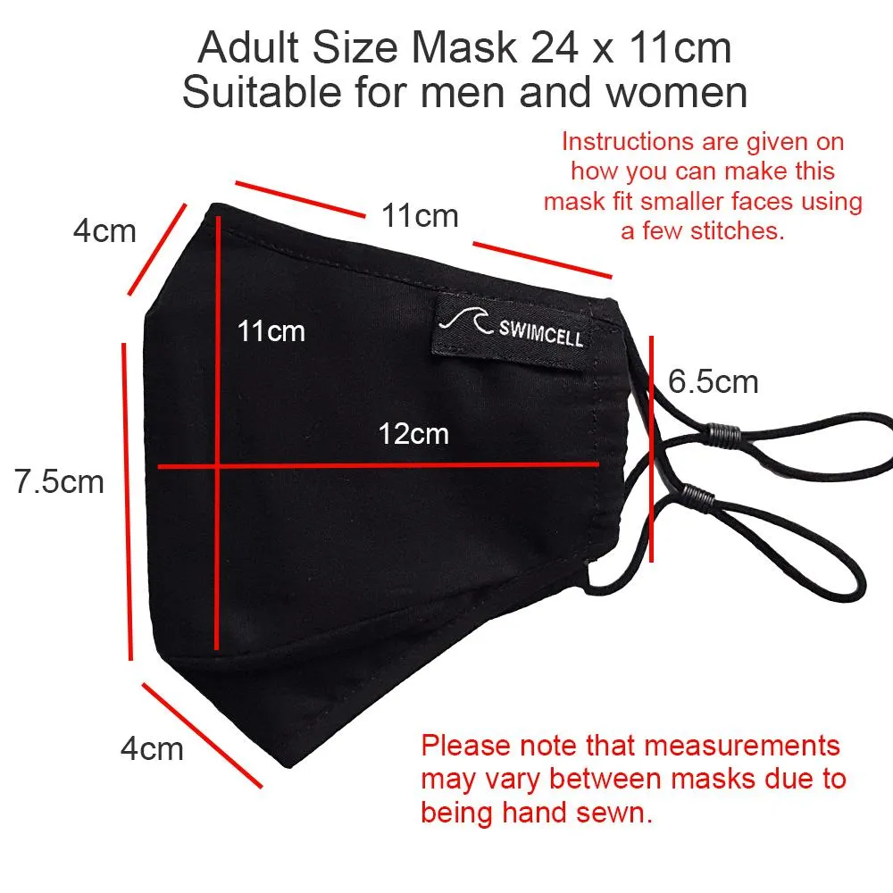 3 Layer Cotton Face Masks. 2 Pack. With 4 Filters