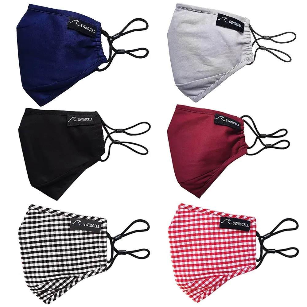 3 Layer Cotton Face Masks. 2 Pack. With 4 Filters