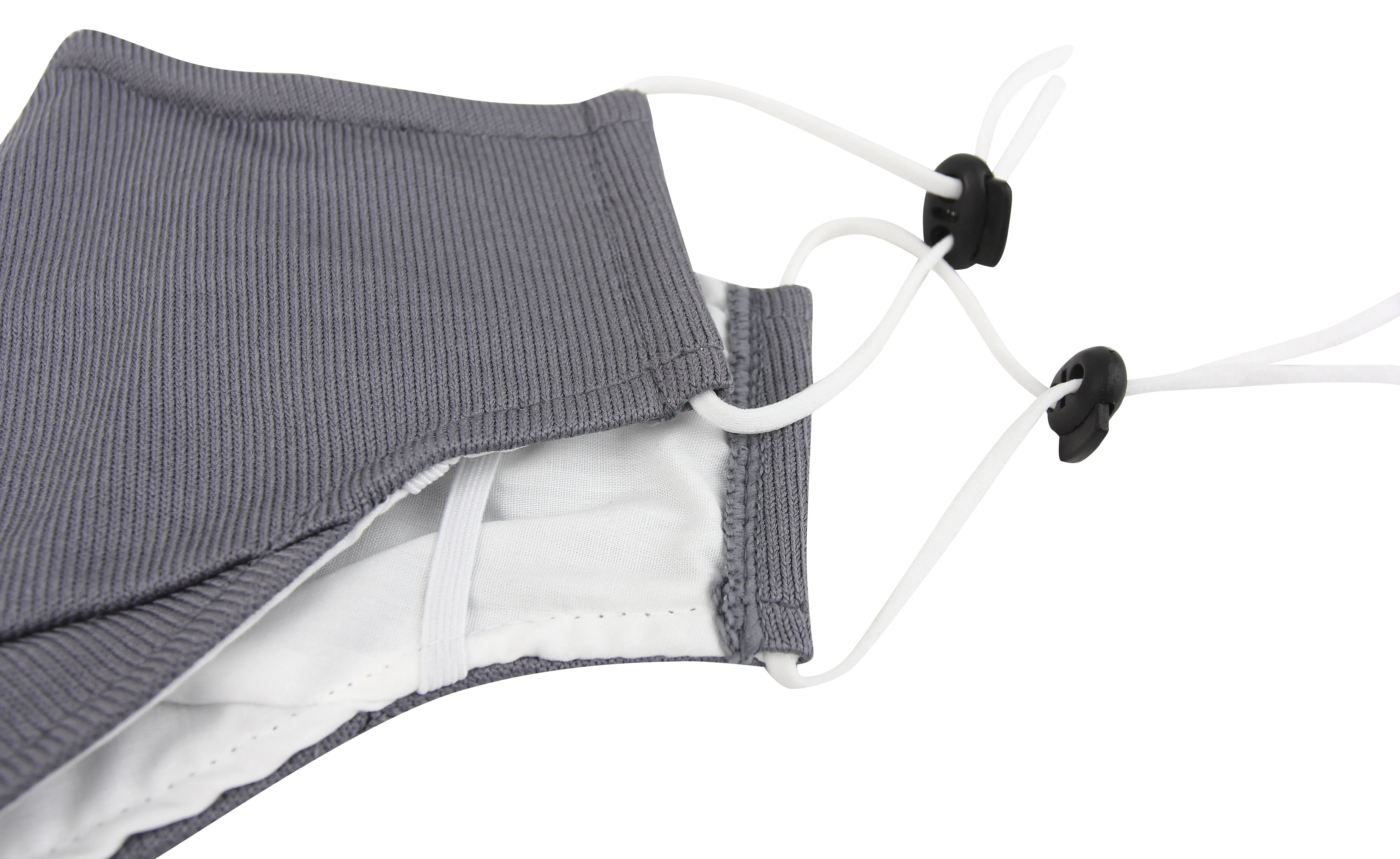 3 Ply Reusable Face Mask, Grey, Large, 3 Pack