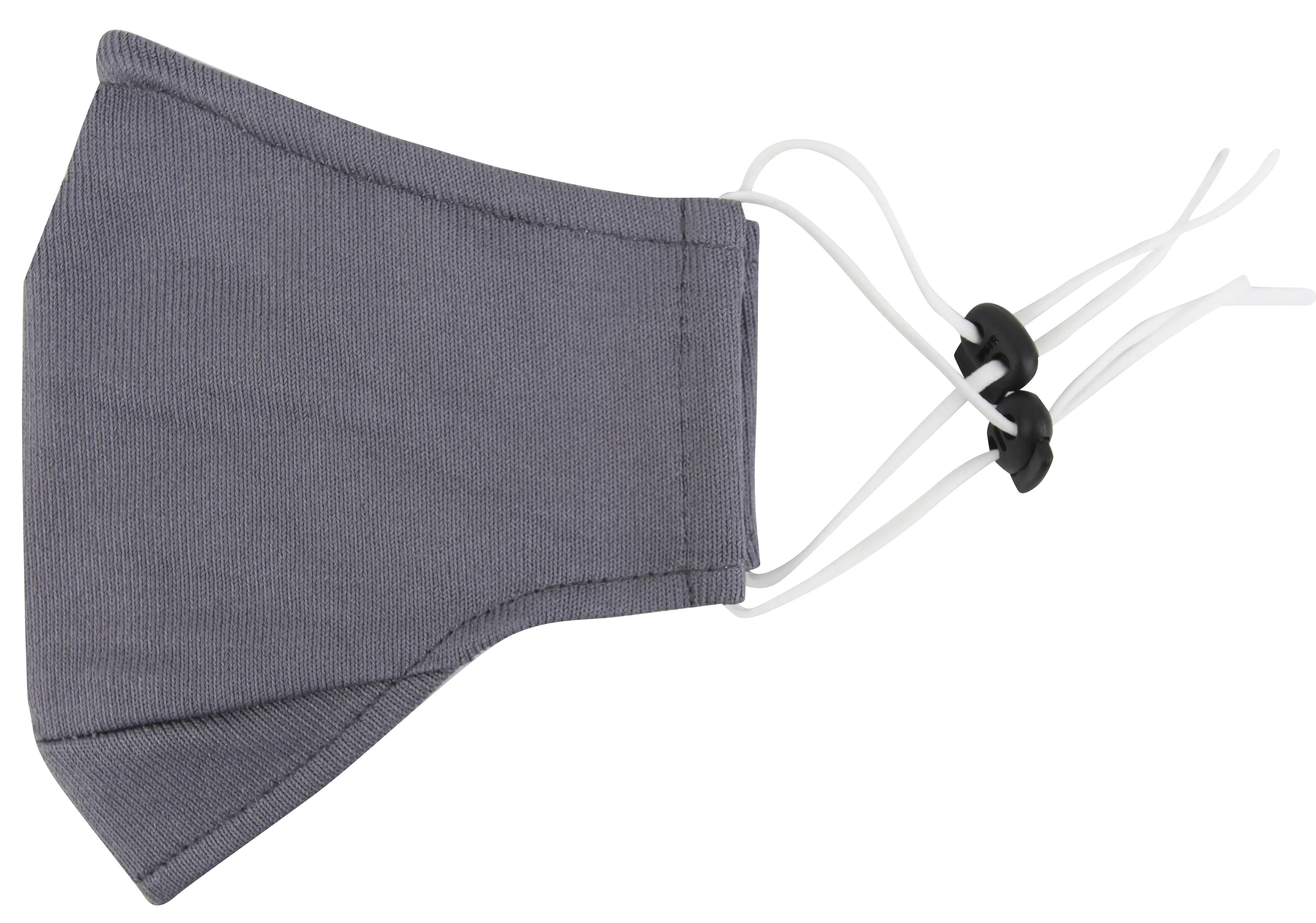 3 Ply Reusable Face Mask, Grey, Large, 3 Pack