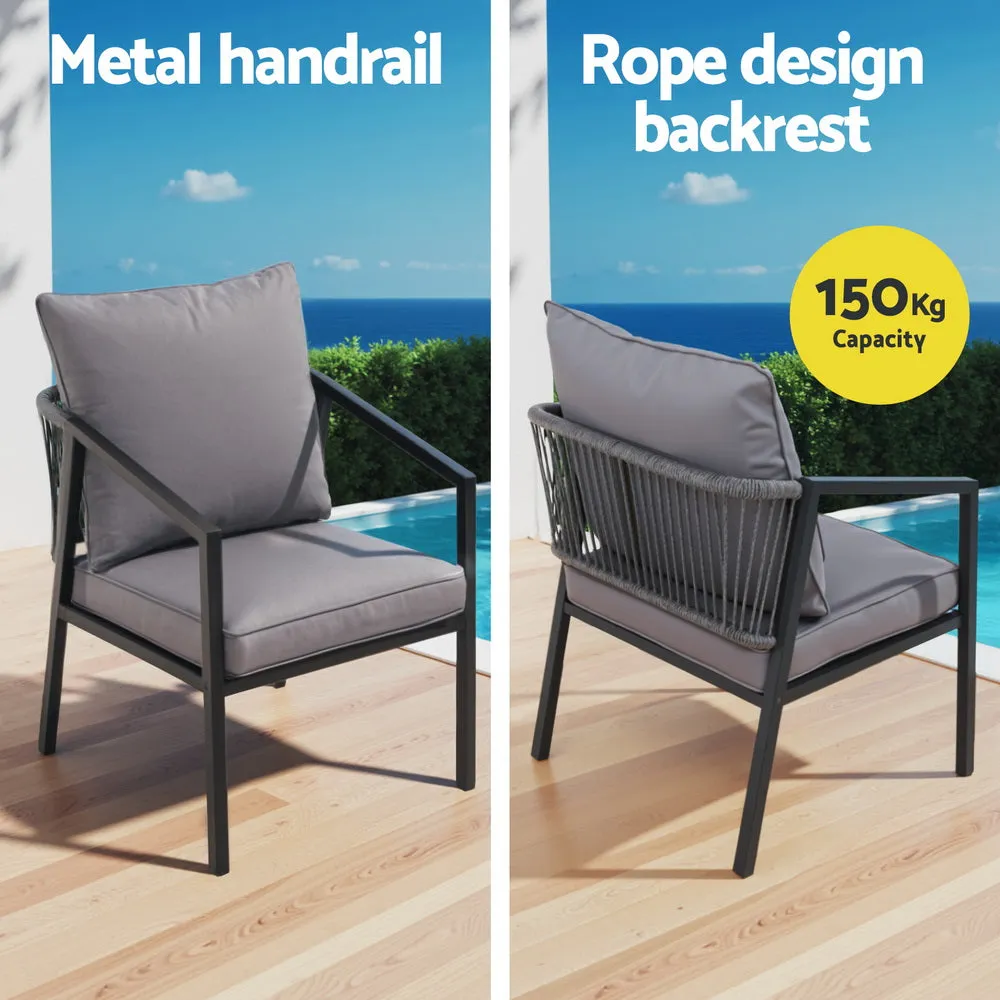 4 Seater Outdoor Sofa Set | 4PCS | Table & Chair Setting | Patio Furniture