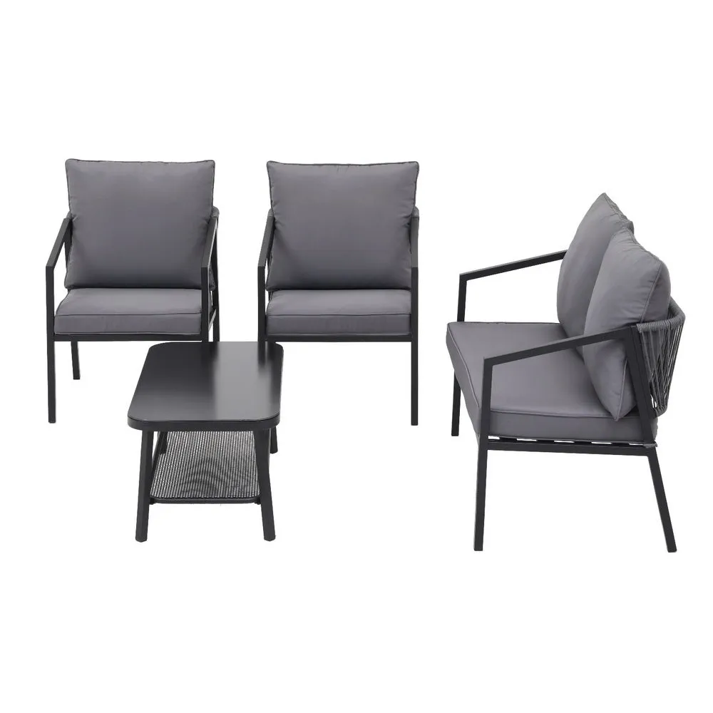4 Seater Outdoor Sofa Set | 4PCS | Table & Chair Setting | Patio Furniture