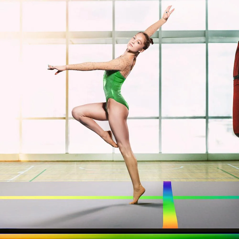 5M Air Track Gymnastics Tumbling Exercise Mat Inflatable Mats   Pump