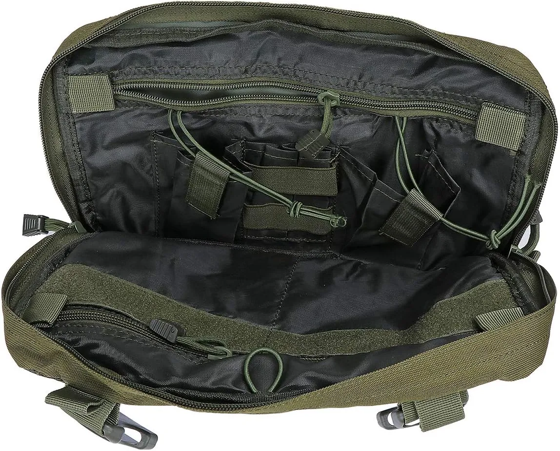 abcGoodefg Tactical Chest Rig Molle Radio Chest Harness Holder Holster Vest Front Chest Pouch Outdoor Chest Bag Chest Pack (ARMY GREEN)