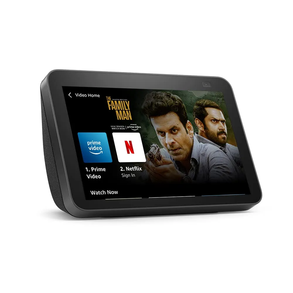 All new Echo Show 8 (2nd Gen)ith 8" HD screen, stereo sound & hands-free entertainment with Alexa (Black)
