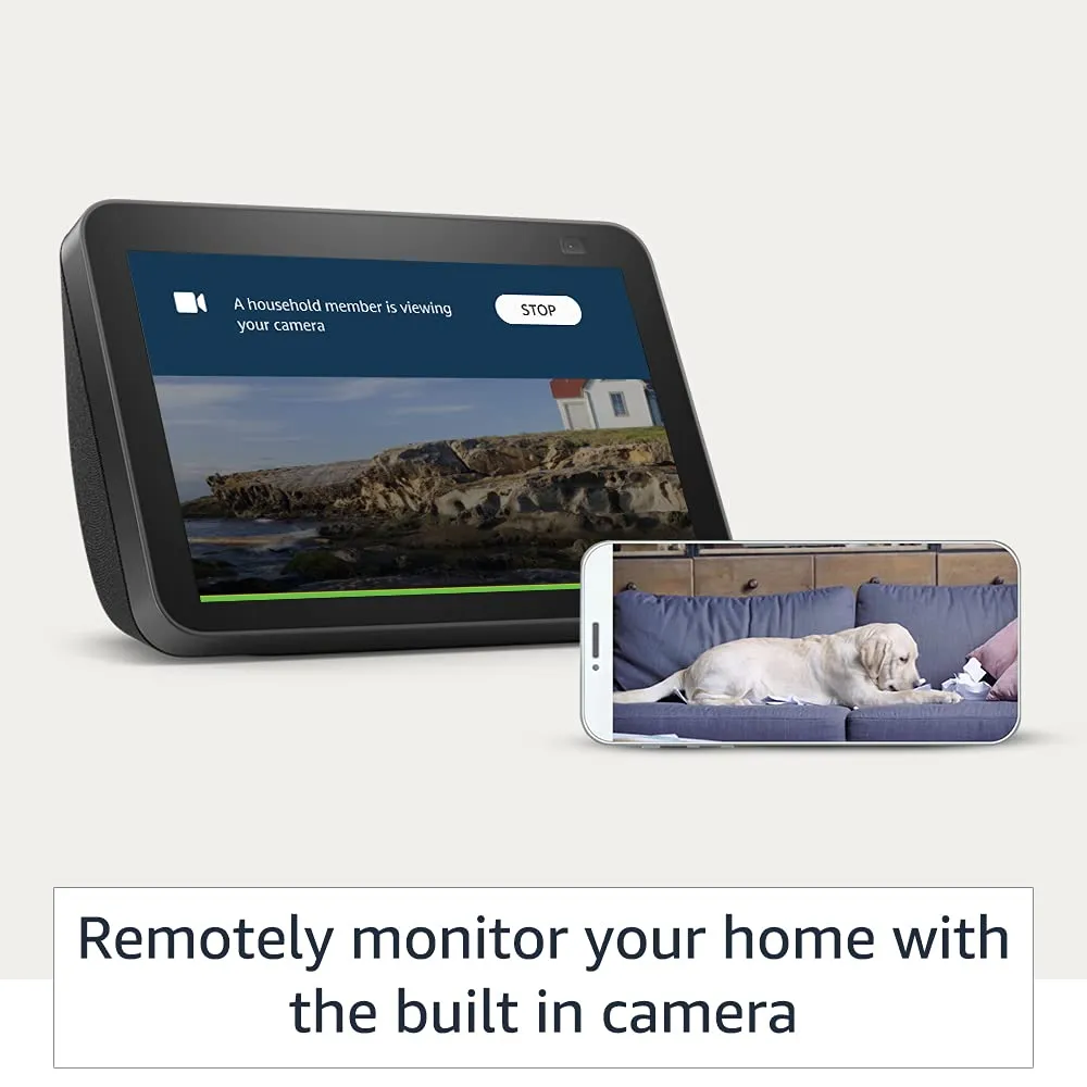All new Echo Show 8 (2nd Gen)ith 8" HD screen, stereo sound & hands-free entertainment with Alexa (Black)