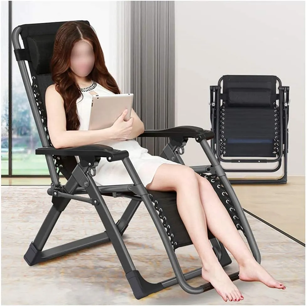 Aluminum Reclining Patio Folding Deck Chair – Outdoor Lounge Chair