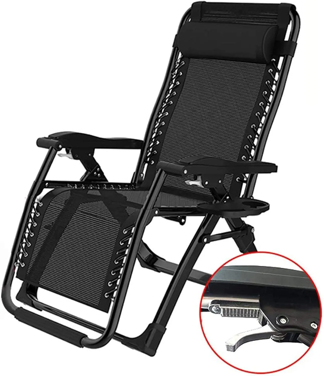 Aluminum Reclining Patio Folding Deck Chair – Outdoor Lounge Chair