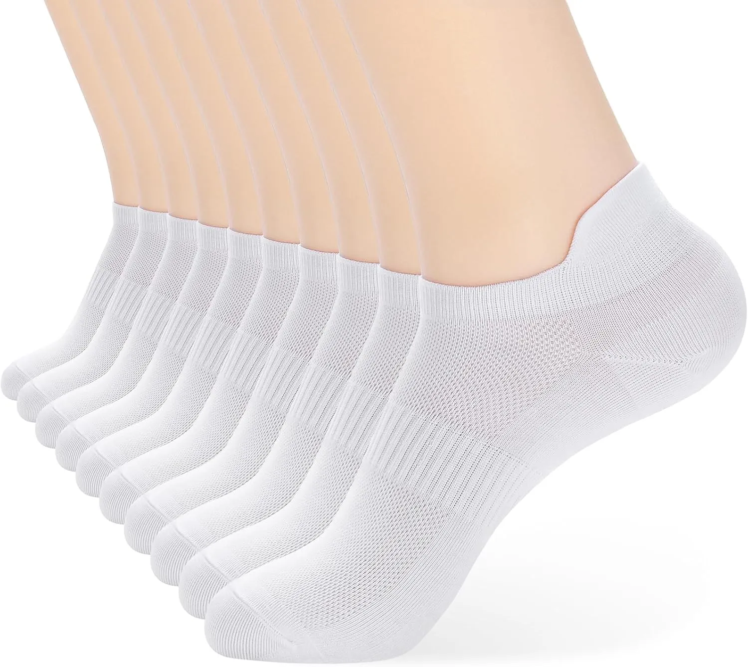 ATBITER Ankle Socks Womens and Men Thin Athletic Running Low Cut No Show Socks With Heel Tab 6-10 Pairs