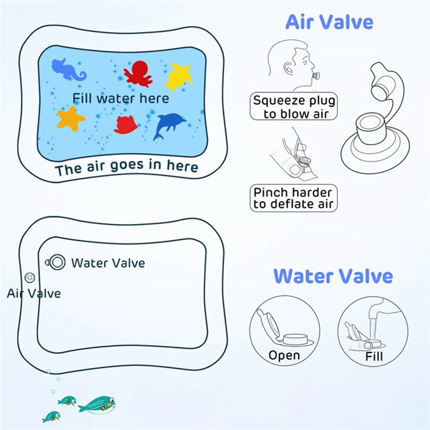 Baby Water Mat Inflatable Activity Center For Infants