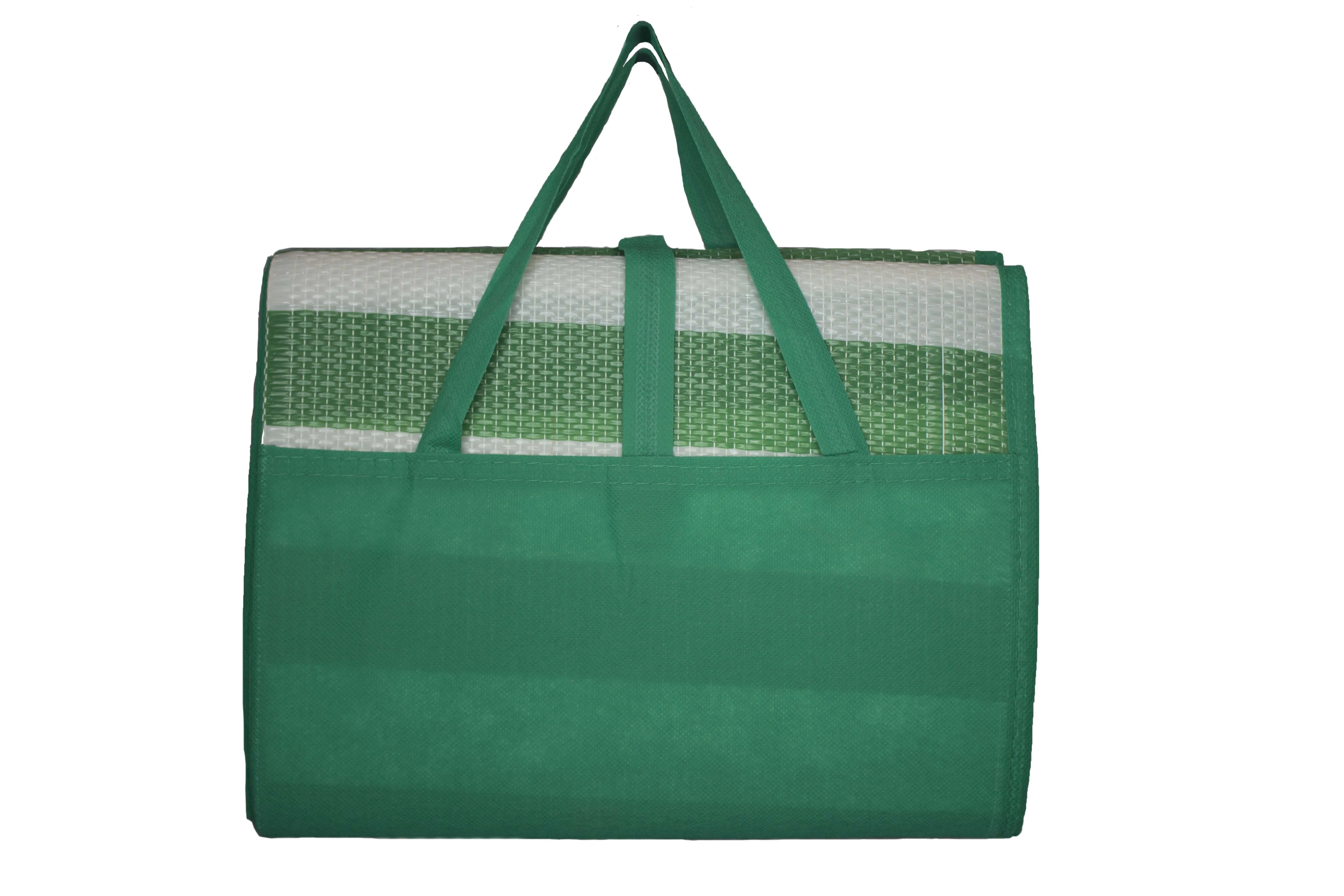 Beach Mat with Inflatable Cushion/ Pillow and Carrier Bag