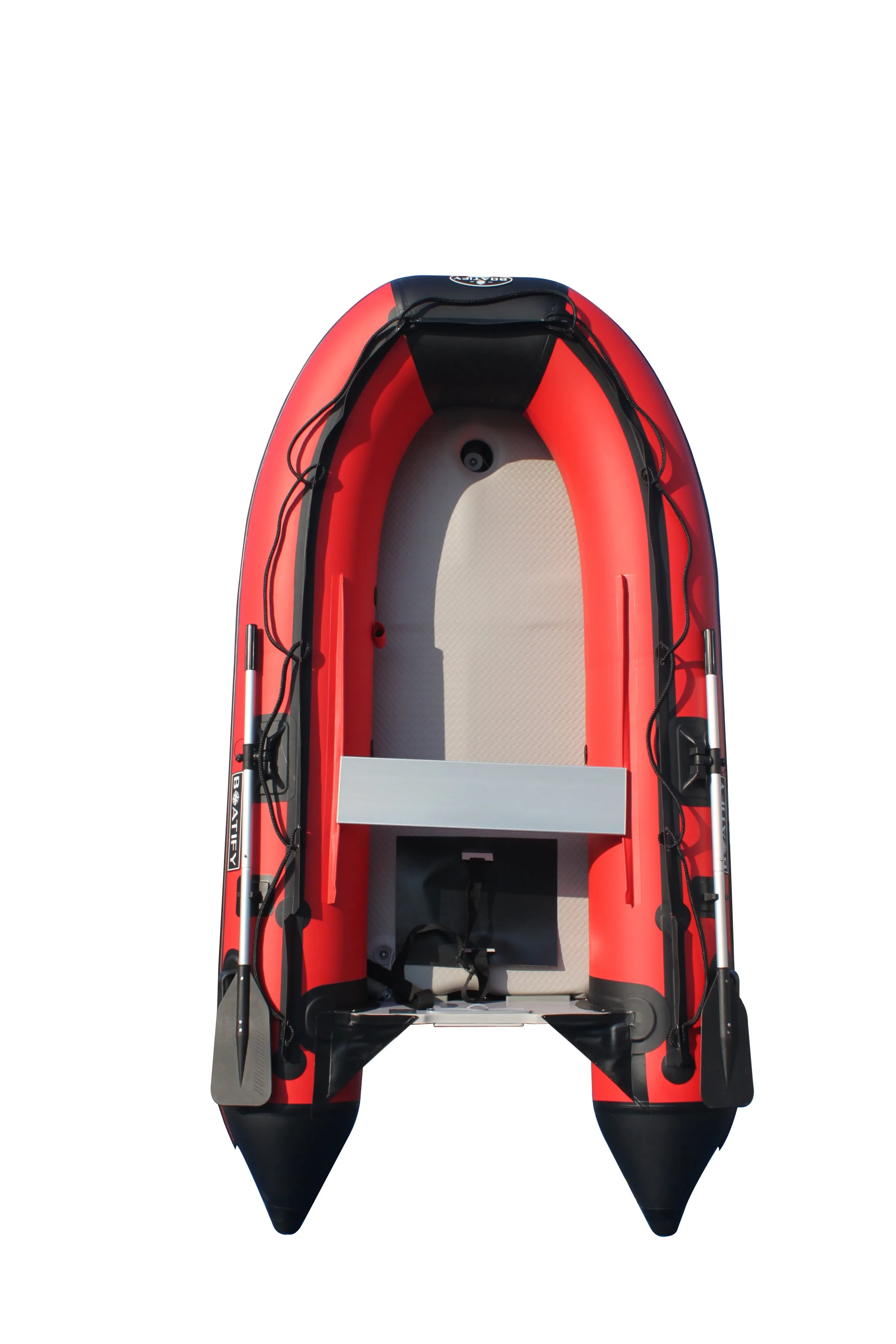 Boatify 8.9 ft Inflatable Boat Raft Dinghy Pontoon Fishing Boat Kayaka with Air Floor