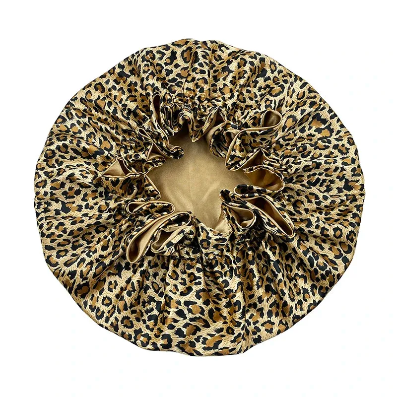 Double-Layer Silky Satin Bonnet – Large Reversible Sleep Cap for Women