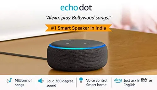 Echo Dot (3rd Gen) – Smart speaker with Alexa (Black)