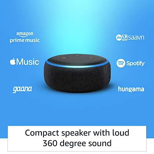 Echo Dot (3rd Gen) – Smart speaker with Alexa (Black)