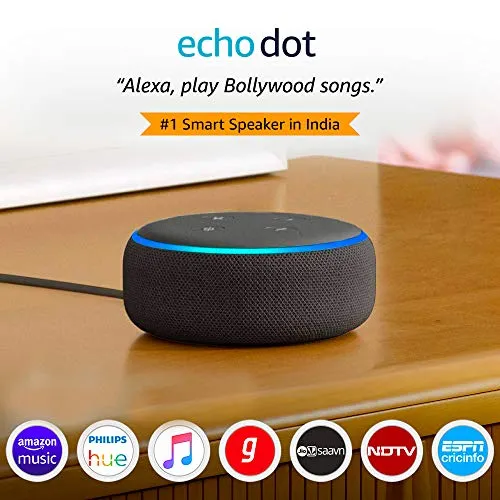 Echo Dot (3rd Gen) – Smart speaker with Alexa (Black)