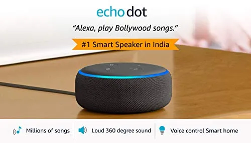 Echo Dot (3rd Gen) – Smart speaker with Alexa (Black)
