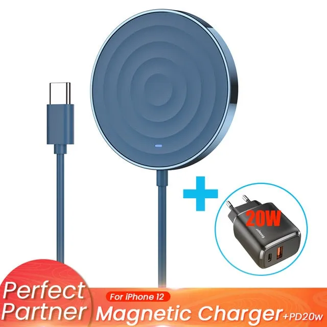 Essager 15W QI Magnetic Wireless Charger For iPhone 12 Pro Max Mini Induction Fast Magic Magsafing Wireless Charging Pad Adapter