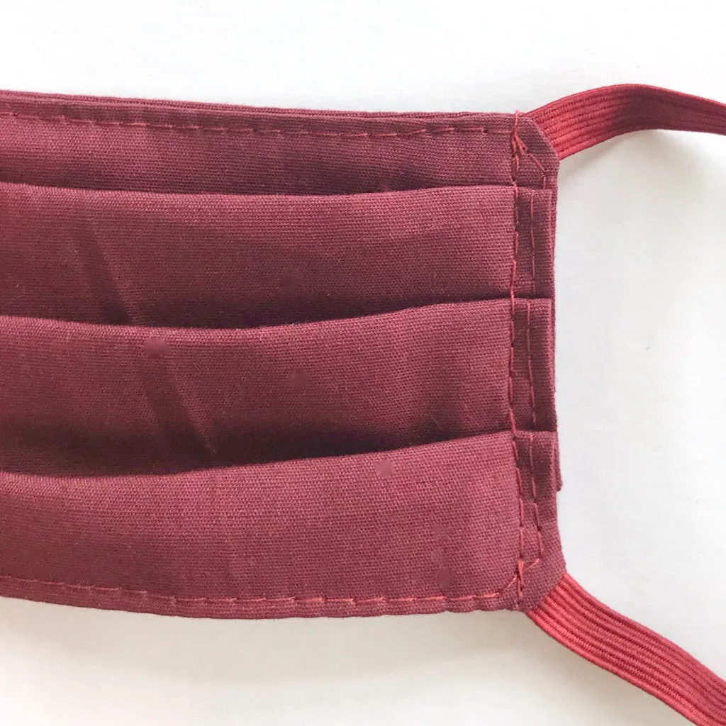 Fabric Washable Surgical Face Mask Burgundy