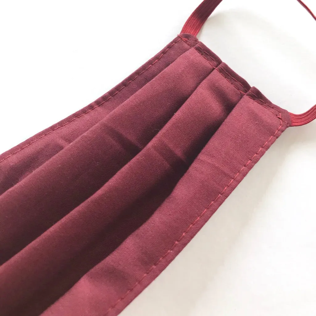Fabric Washable Surgical Face Mask Burgundy