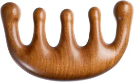 FKYzixeh Wooden Scalp Comb, Round & Wide Tooth Hair Comb, Gua Sha Massage Scalp, Hair Care Massage Comb