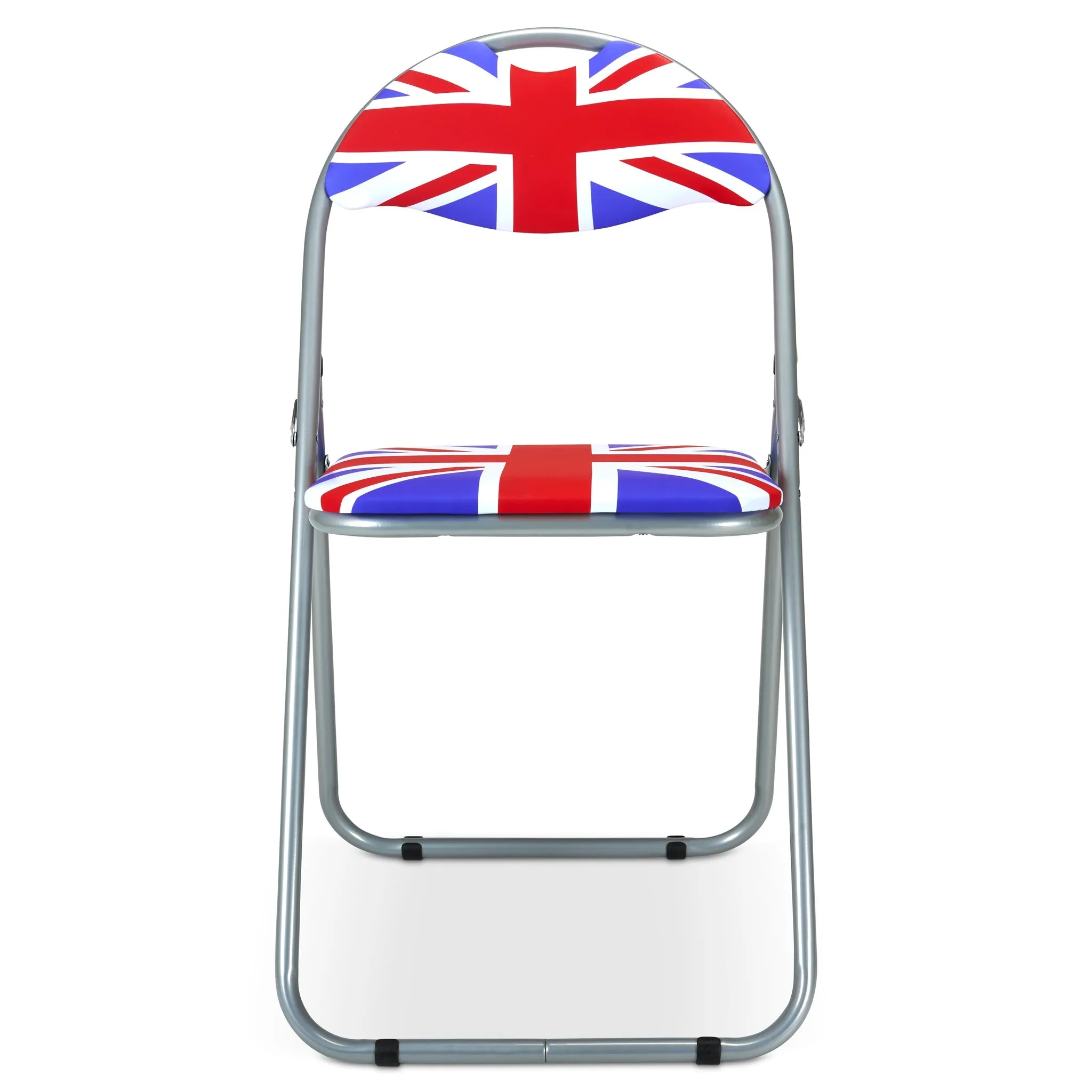 Folding Padded Office Dining Desk Chair - Union Jack