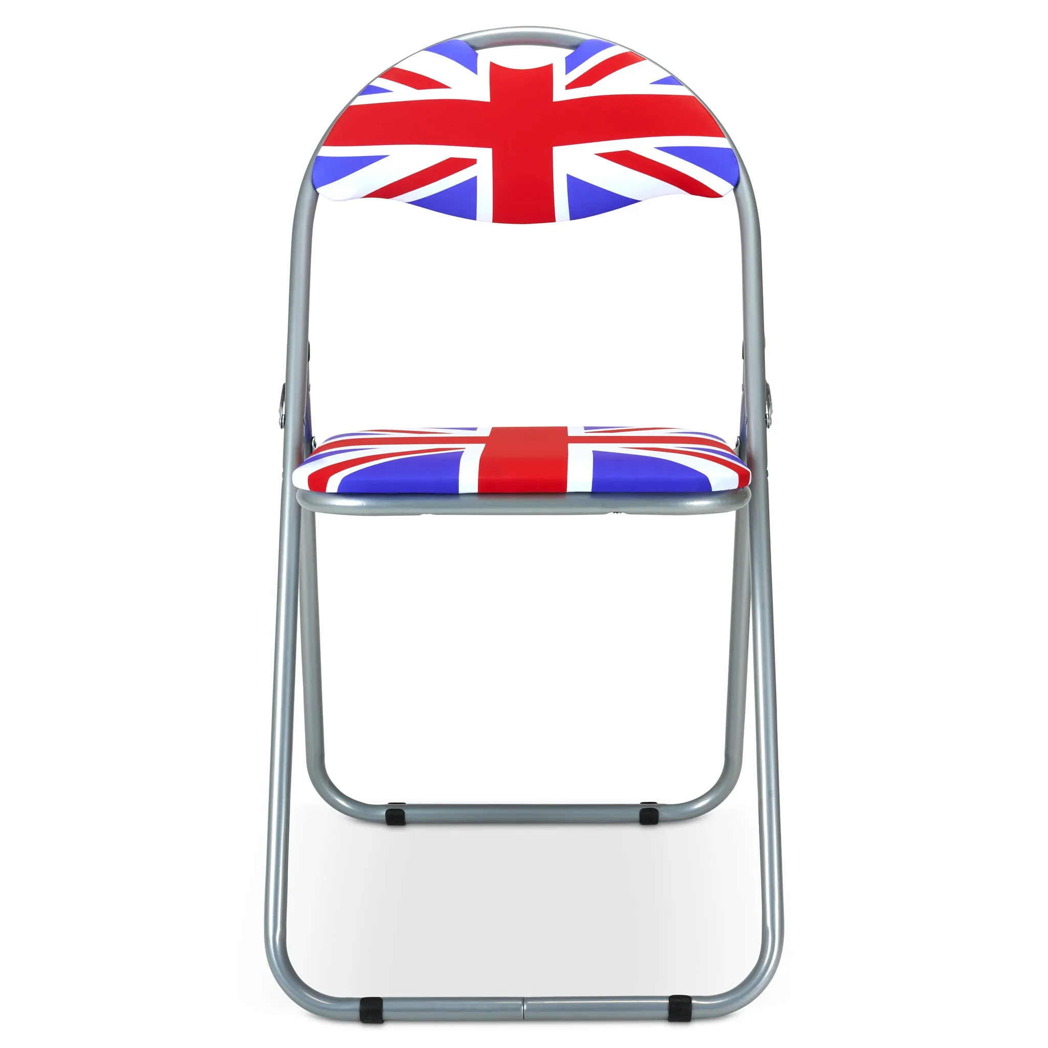 Folding Padded Office Dining Desk Chair - Union Jack