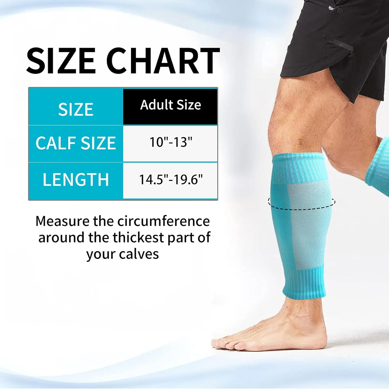 Football Leg Sleeves, Breathable Calf Compression Sleeves, Leg Sleeves for Men Women Football Running Cycling