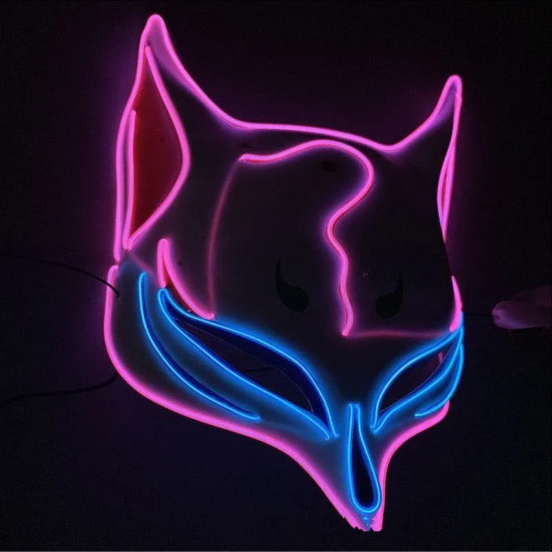 Fox LED Headgear Glowing Face Mask