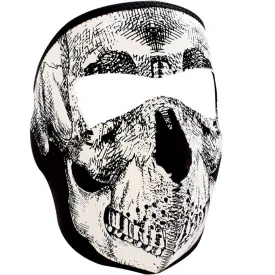 Full Face Mask - White Skull Face By ZAN Headgear