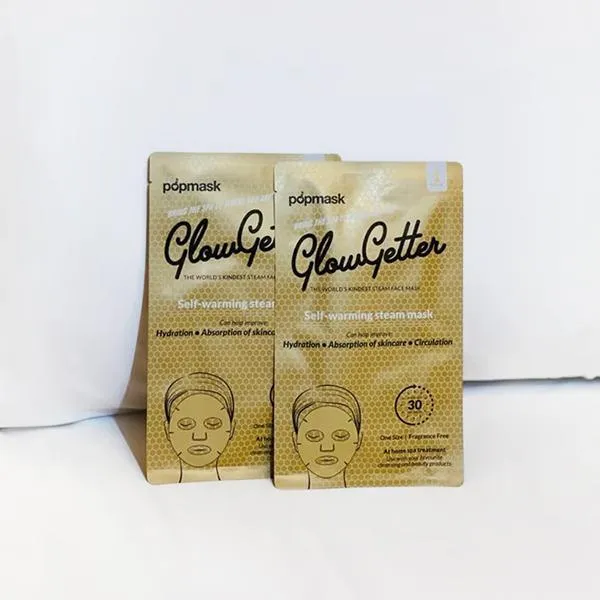 Glow Getter Full-Face Mask – 3 Pack | Self-Warming Facial Mask for De-Puffing, Stress Relief & Relaxation
