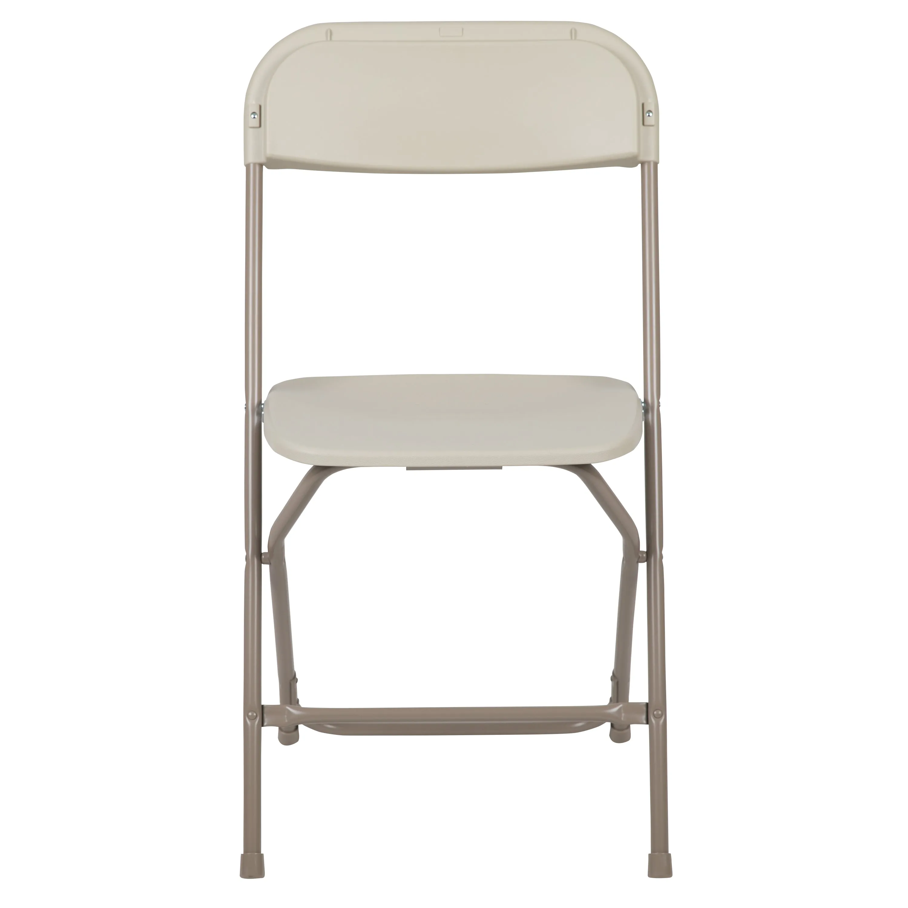 Hercules Series Plastic Folding Chair Beige - 2 Pack 650LB Weight Capacity Comfortable Event Chair-Lightweight Folding Chair