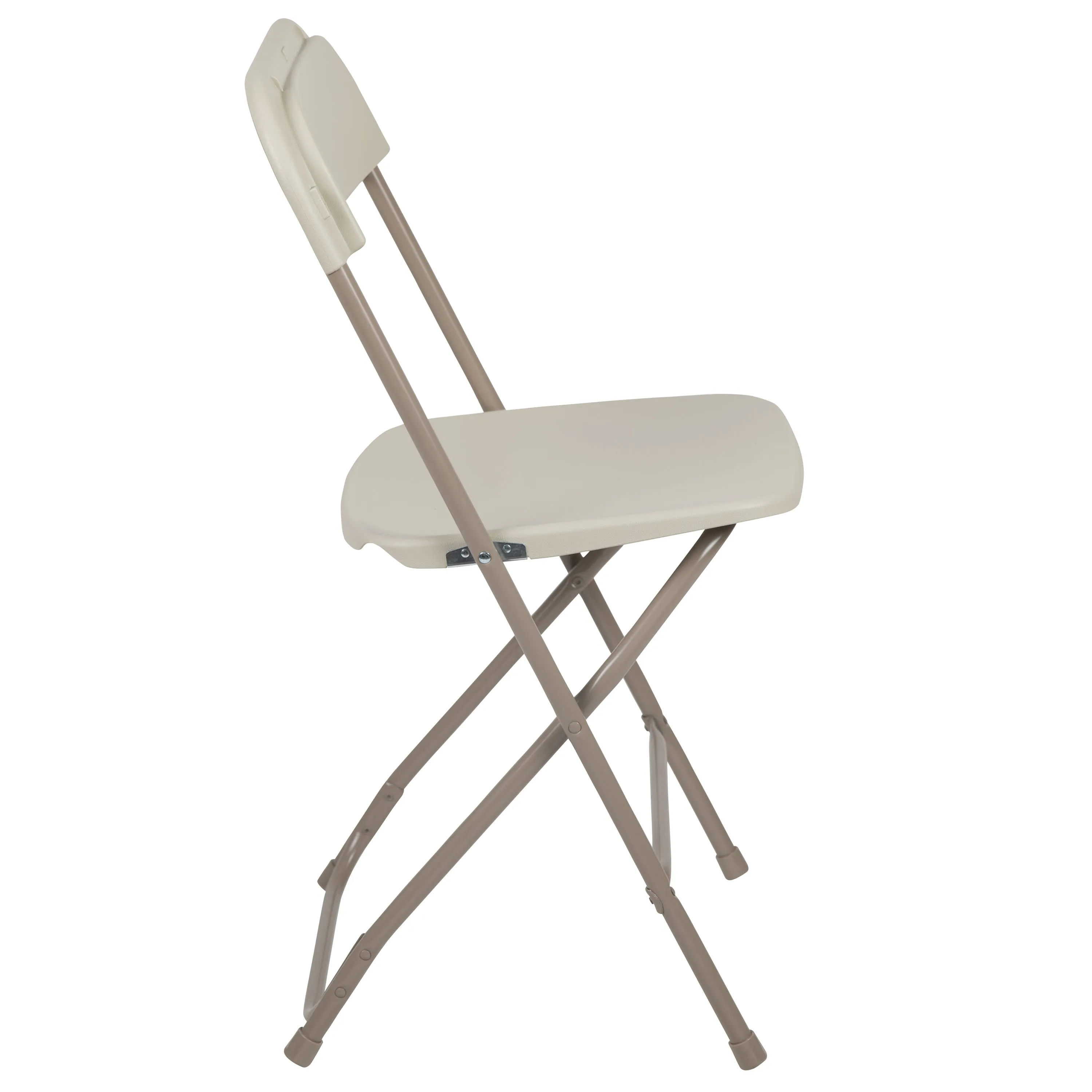 Hercules Series Plastic Folding Chair Beige - 2 Pack 650LB Weight Capacity Comfortable Event Chair-Lightweight Folding Chair
