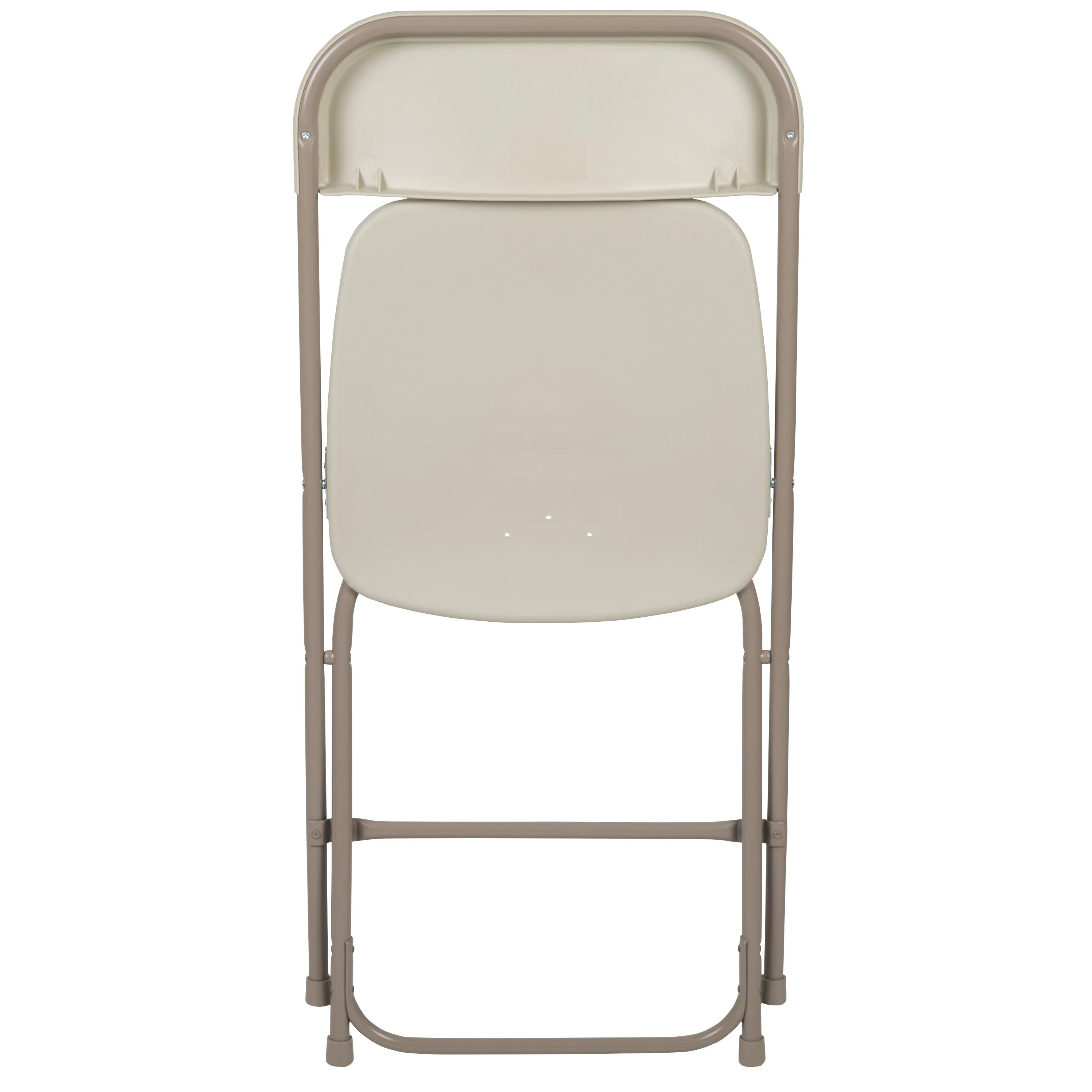 Hercules Series Plastic Folding Chair Beige - 2 Pack 650LB Weight Capacity Comfortable Event Chair-Lightweight Folding Chair