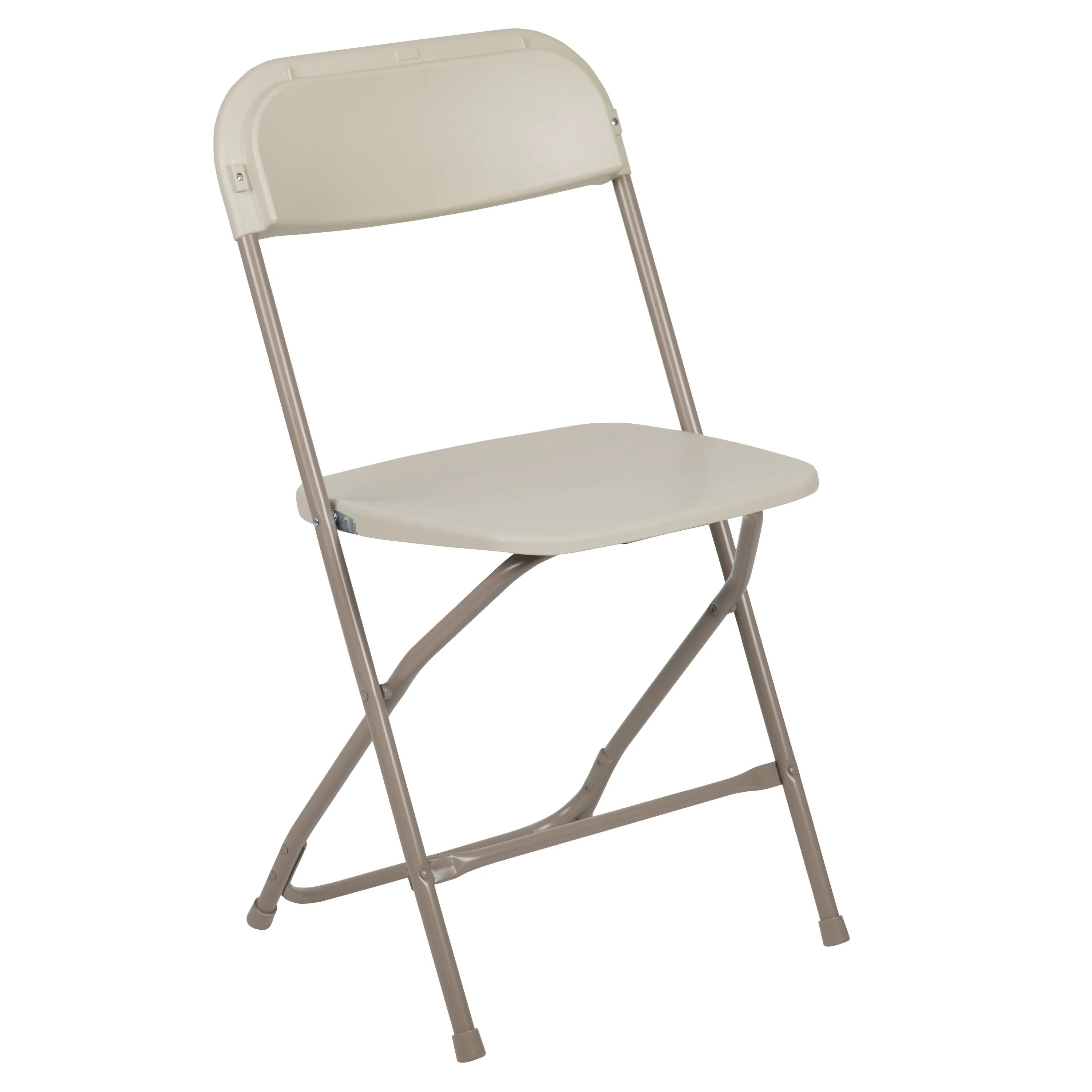 Hercules Series Plastic Folding Chair Beige - 2 Pack 650LB Weight Capacity Comfortable Event Chair-Lightweight Folding Chair