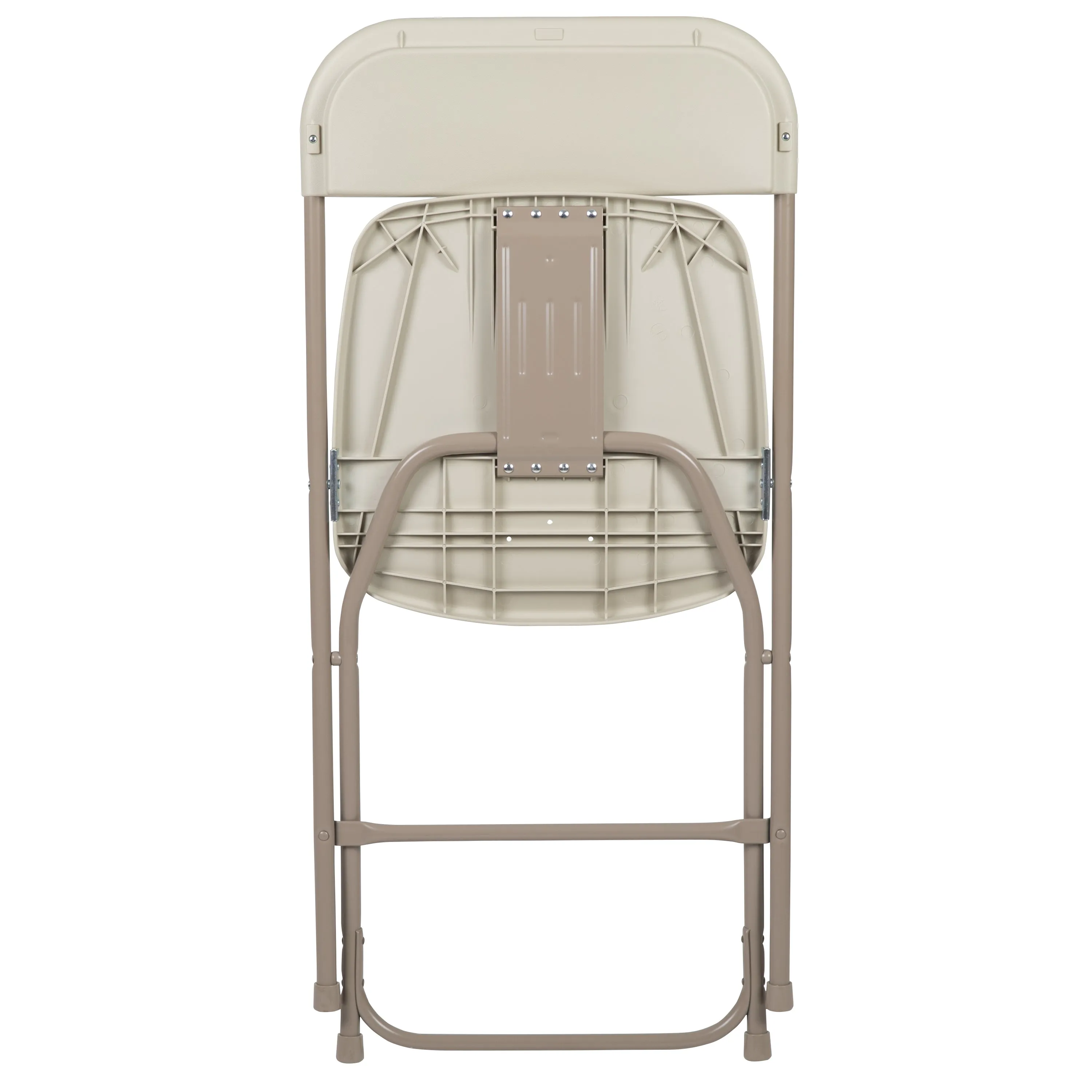 Hercules Series Plastic Folding Chair Beige - 2 Pack 650LB Weight Capacity Comfortable Event Chair-Lightweight Folding Chair