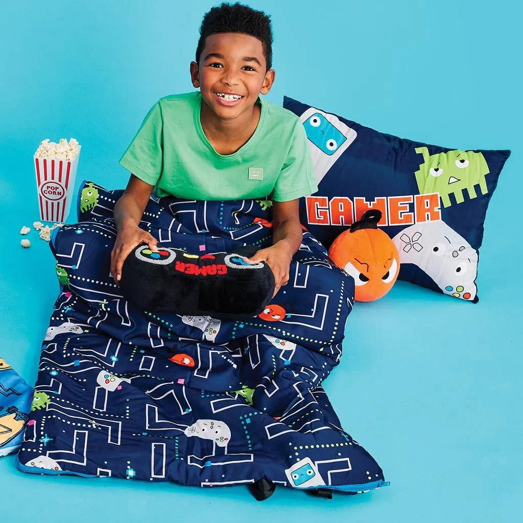 iScream Gamer Glitch Sleeping Bag and Pillow Set