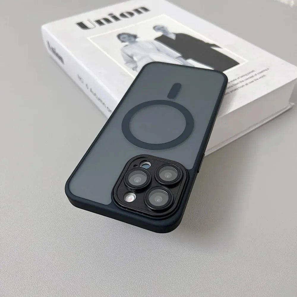 Magnetic Luxury Matte Translucent Armor Shockproof Case
