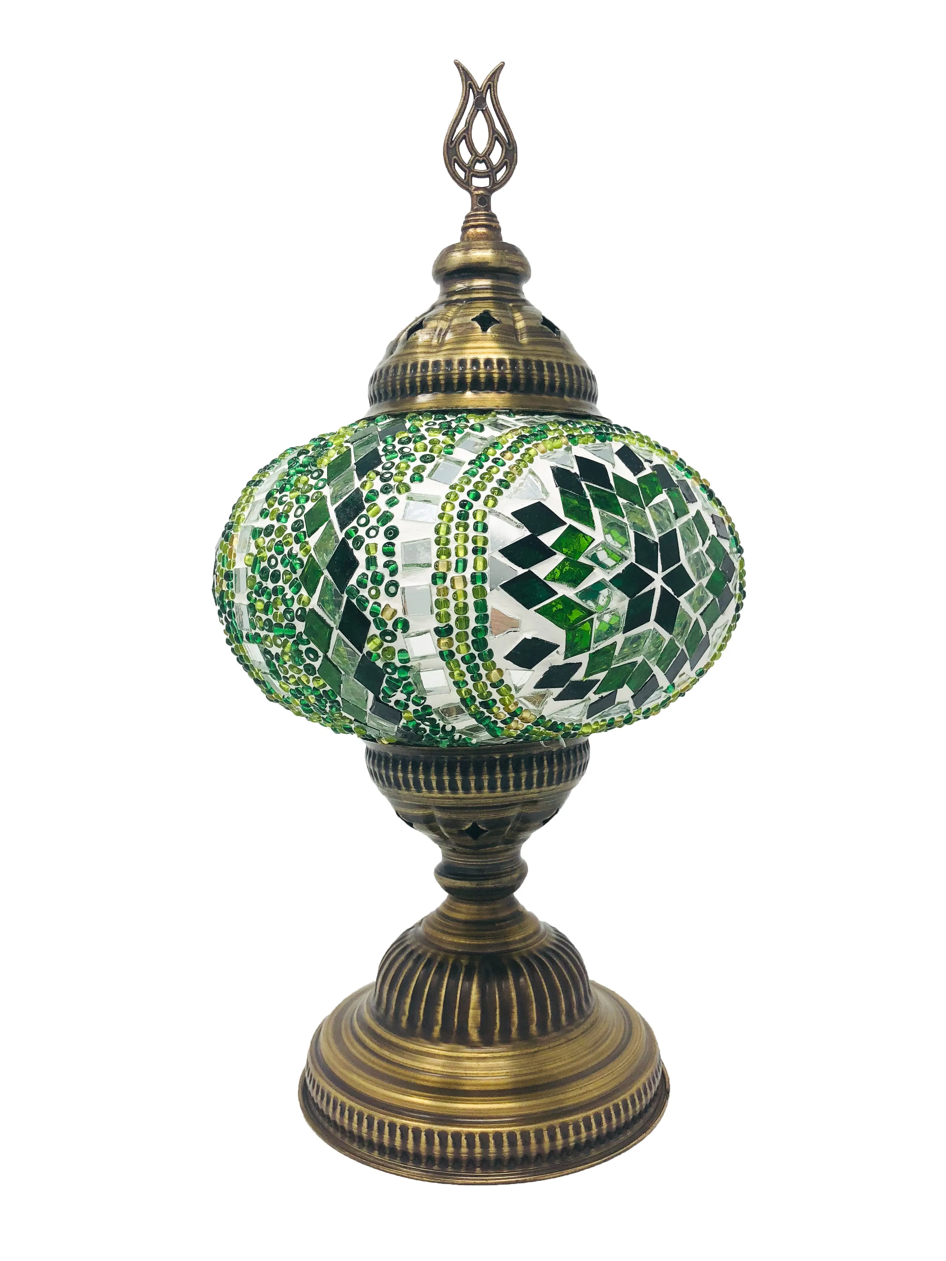 Mosaic Turkish Lamp Royal Green Large