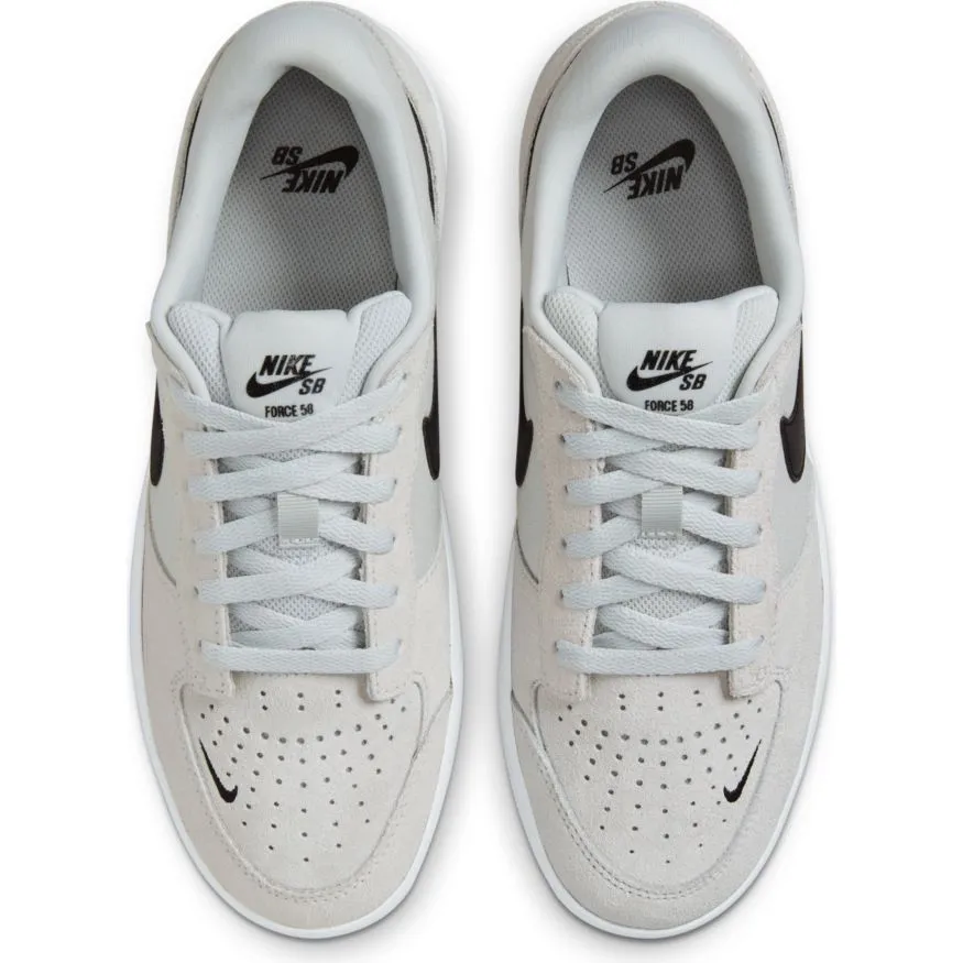 Nike SB Force 58 Skateboard Shoe - Photon Dust/Black-Photon Dust-White