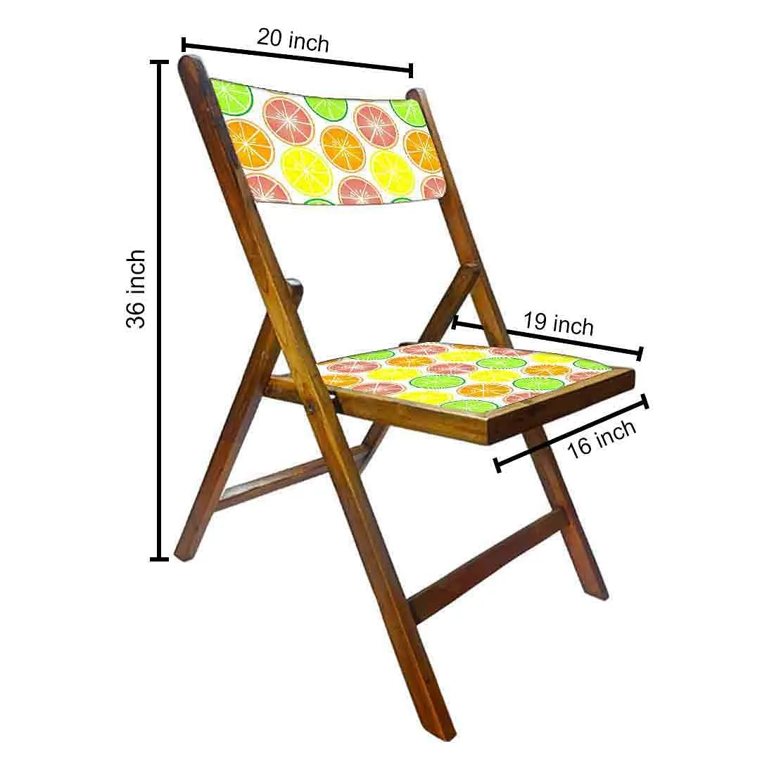 Nutcase Wooden Chair For Living Room - Colorful Lemon