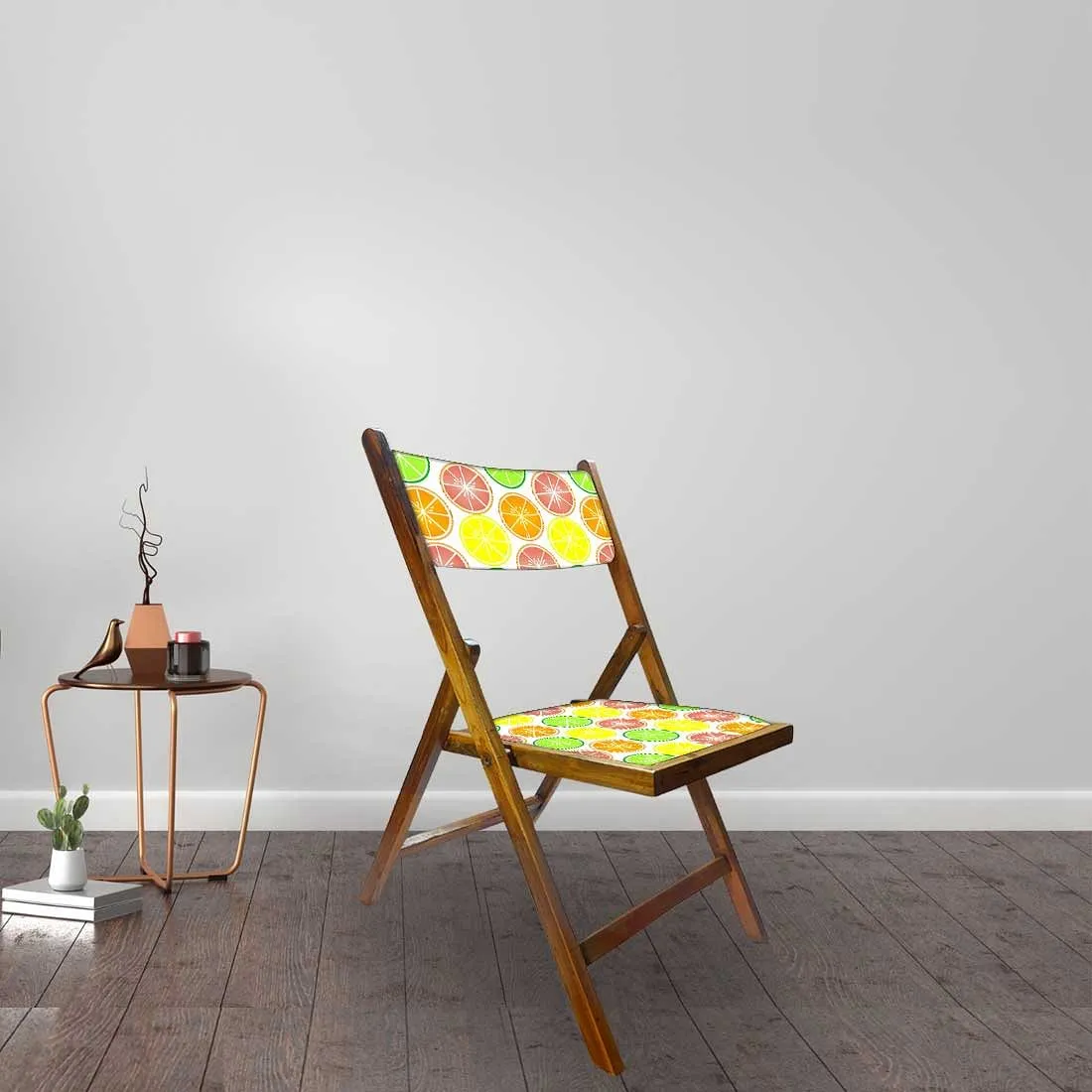 Nutcase Wooden Chair For Living Room - Colorful Lemon