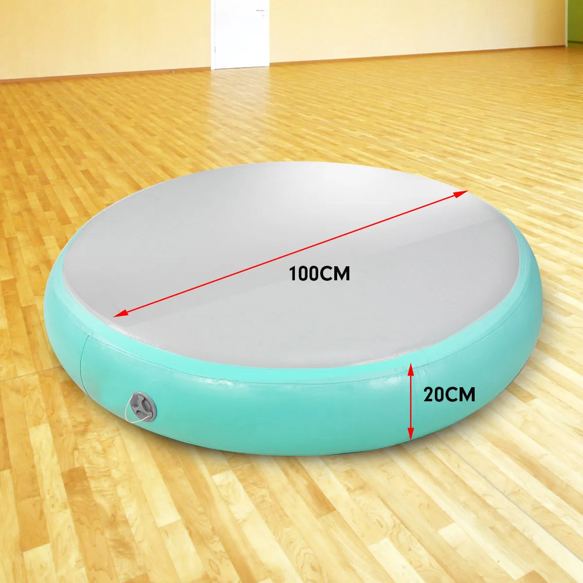 Powertrain 1m Air Track Spot Round Inflatable Tumbling Mat (Green)