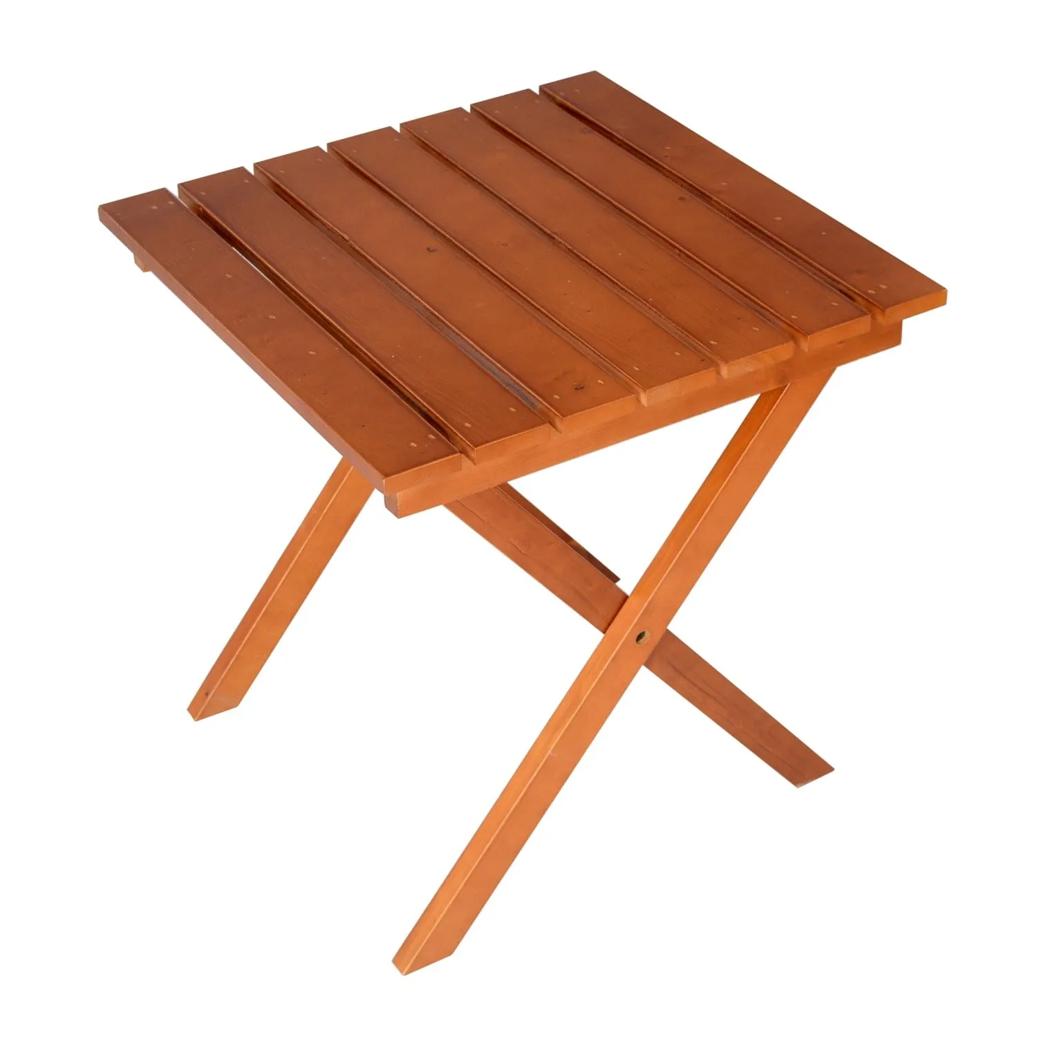 Riverstone | Adirondack Chair with Side Table - Red Wood