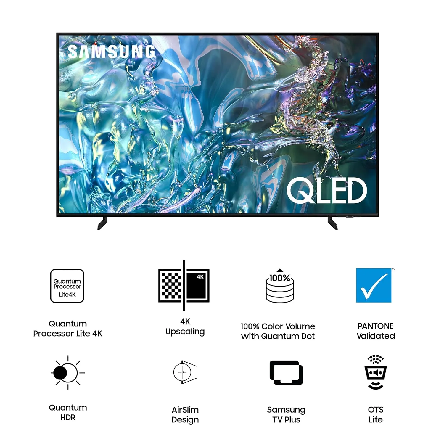 Samsung QA75Q60DAUXXL 75 Inch 4K Ultra HD Smart QLED TV | Quantum Processor Lite 4K | Dual LED | AirSlim Design