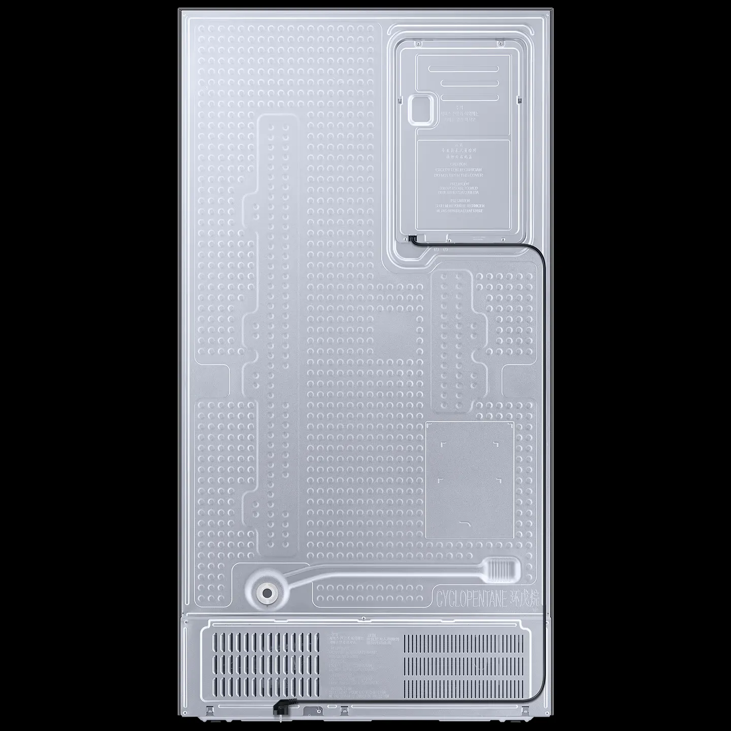 Samsung RS7HCG8543B1HL 615L 5-in-1 Convertible Side-by-Side Refrigerator | Family Hub | View Inside Camera | Wi-Fi Enabled | Digital Inverter Compressor | Non-Plumbing Dispenser | EZ Clean Black | 3 Star