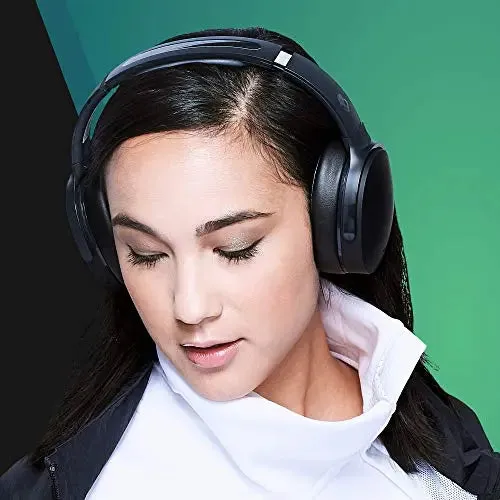 Skullcandy Hesh ANC Over-Ear Noise Cancelling Wireless Headphones with Charging Cable, 22 Hr Battery, Microphone, Works with iPhone Android and Bluetooth Devices - True Black