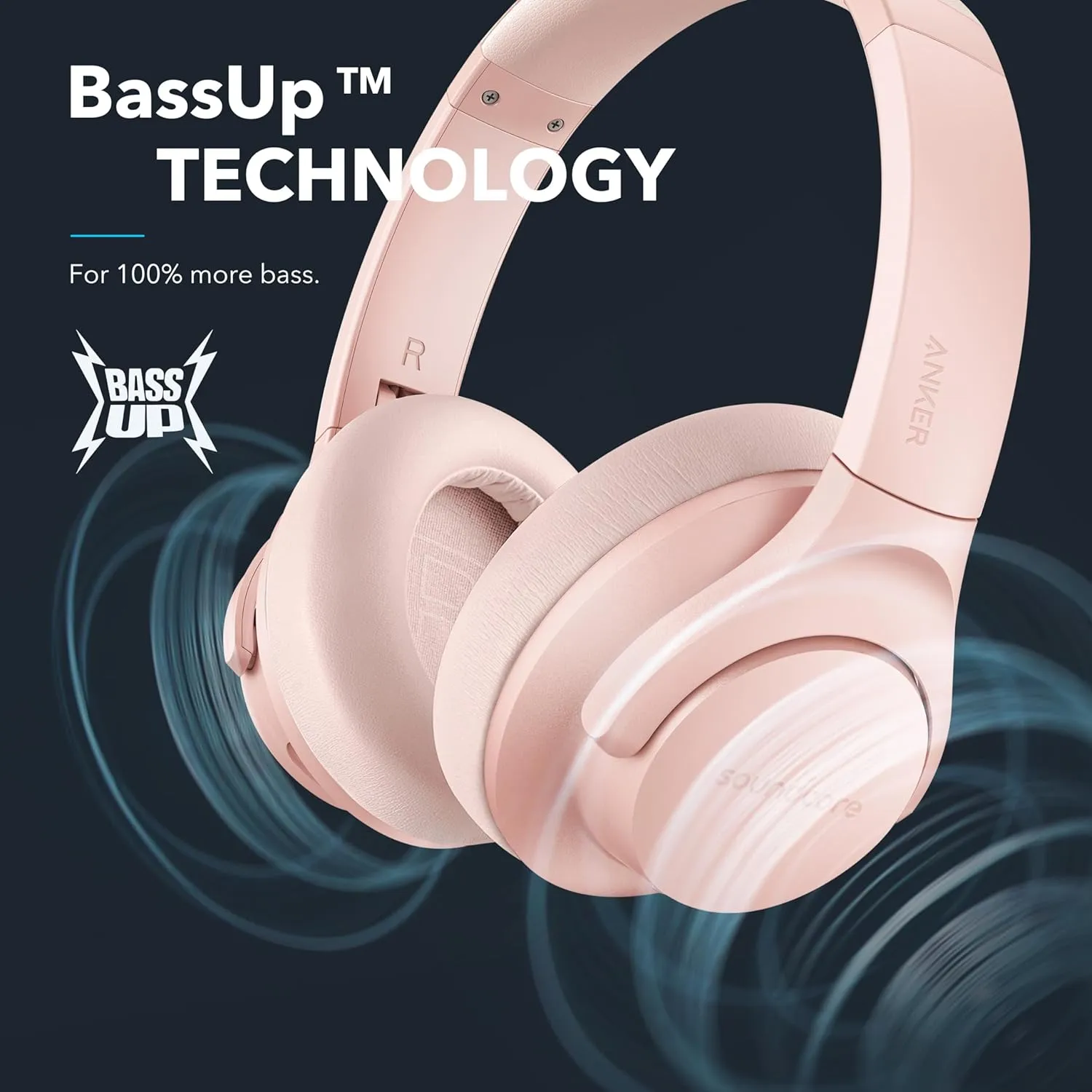 Soundcore Anker Life Q20 Hybrid Active Noise Cancelling Headphones, Wireless Over Ear Bluetooth Headphones, 60H Playtime, Hi-Res Audio, Deep Bass, Memory Foam Ear Cups, Travel, Office, USB-C Charging