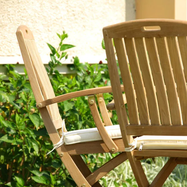 Stinson Folding Teak Arm Chair